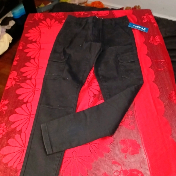 Bnwt dark navy Blue cargo skinny pants size 4 - Picture 8 of 17